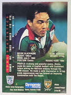 NRL 1996 Dynamic Series 2 Base Card #002 Richie Blackmore Auckland Warriors