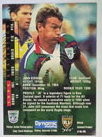 NRL 1996 Dynamic Series 2 Base Card #007 John Kirwan Auckland Warriors