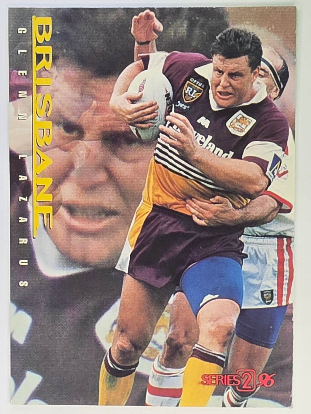 NRL 1996 Dynamic Series 2 Base Card #013 Glenn Lazarus Brisbane Broncos