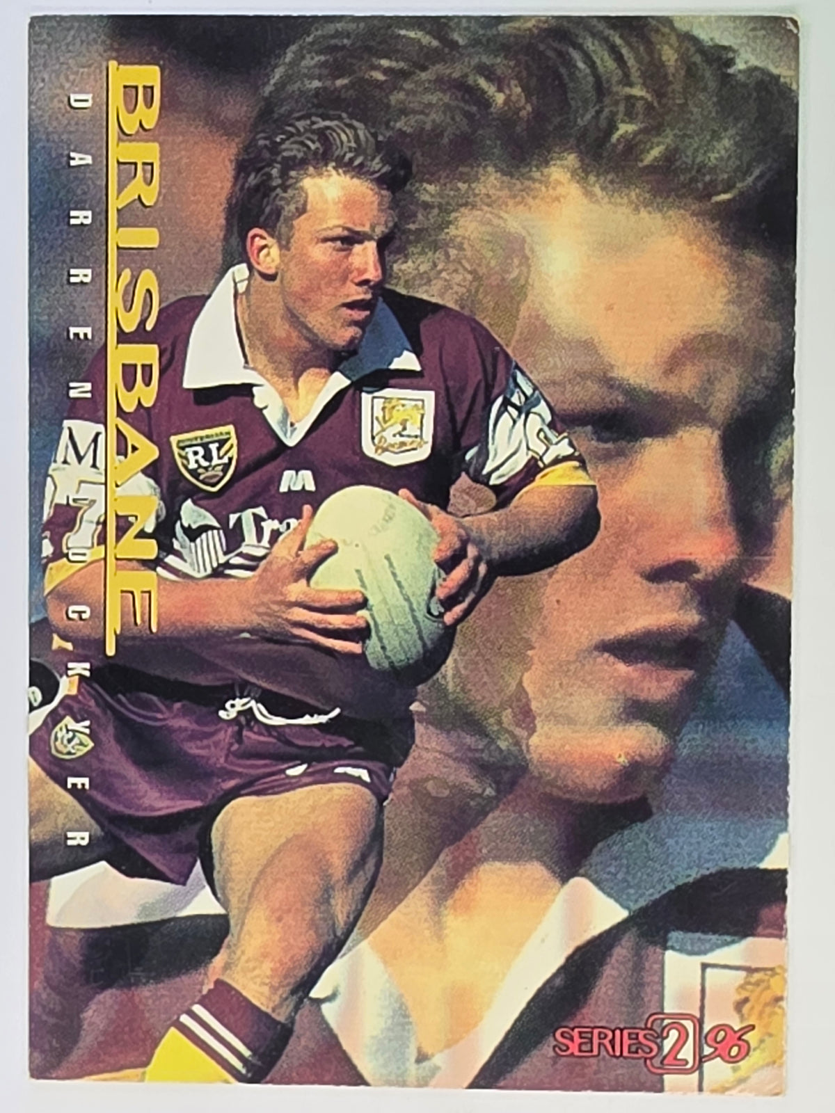 NRL 1996 Dynamic Series 2 Base Card #014 Darren Lockyer Brisbane Broncos