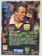 NRL 1996 Dynamic Series 2 Base Card #014 Darren Lockyer Brisbane Broncos