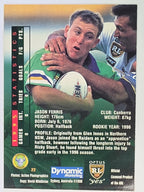 NRL 1996 Dynamic Series 2 Base Card #022 Jason Ferris Canberra Raiders