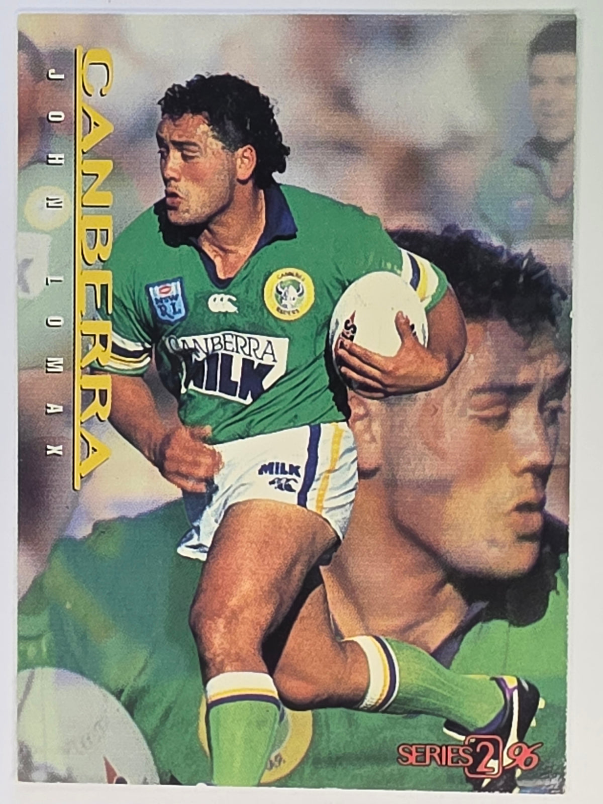 NRL 1996 Dynamic Series 2 Base Card #024 John Lomax Canberra Raiders
