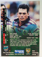 NRL 1996 Dynamic Series 2 Base Card #047 Kris Curren Gold Coast Chargers