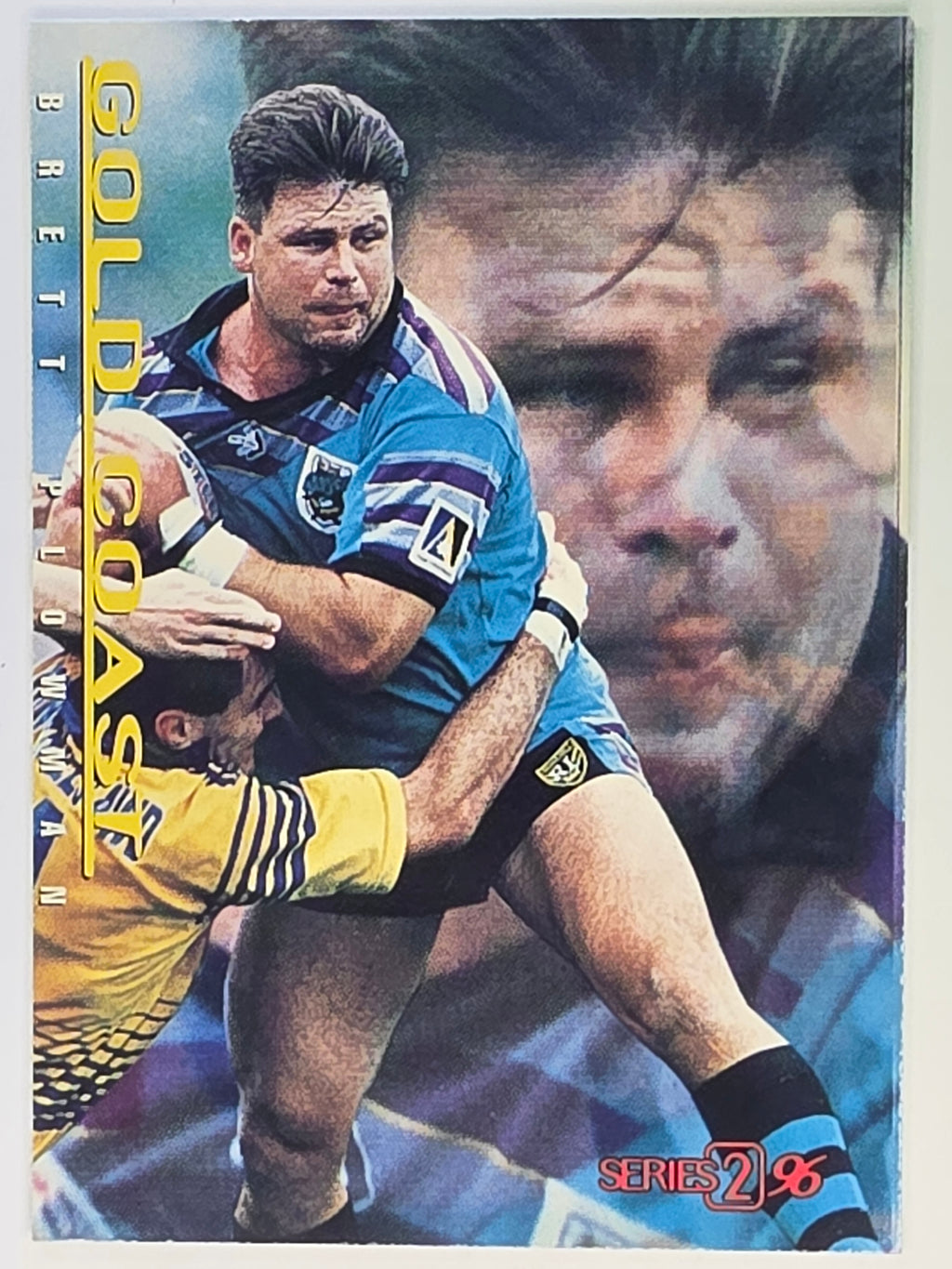 NRL 1996 Dynamic Series 2 Base Card #050 Brett Plowman Gold Coast Chargers