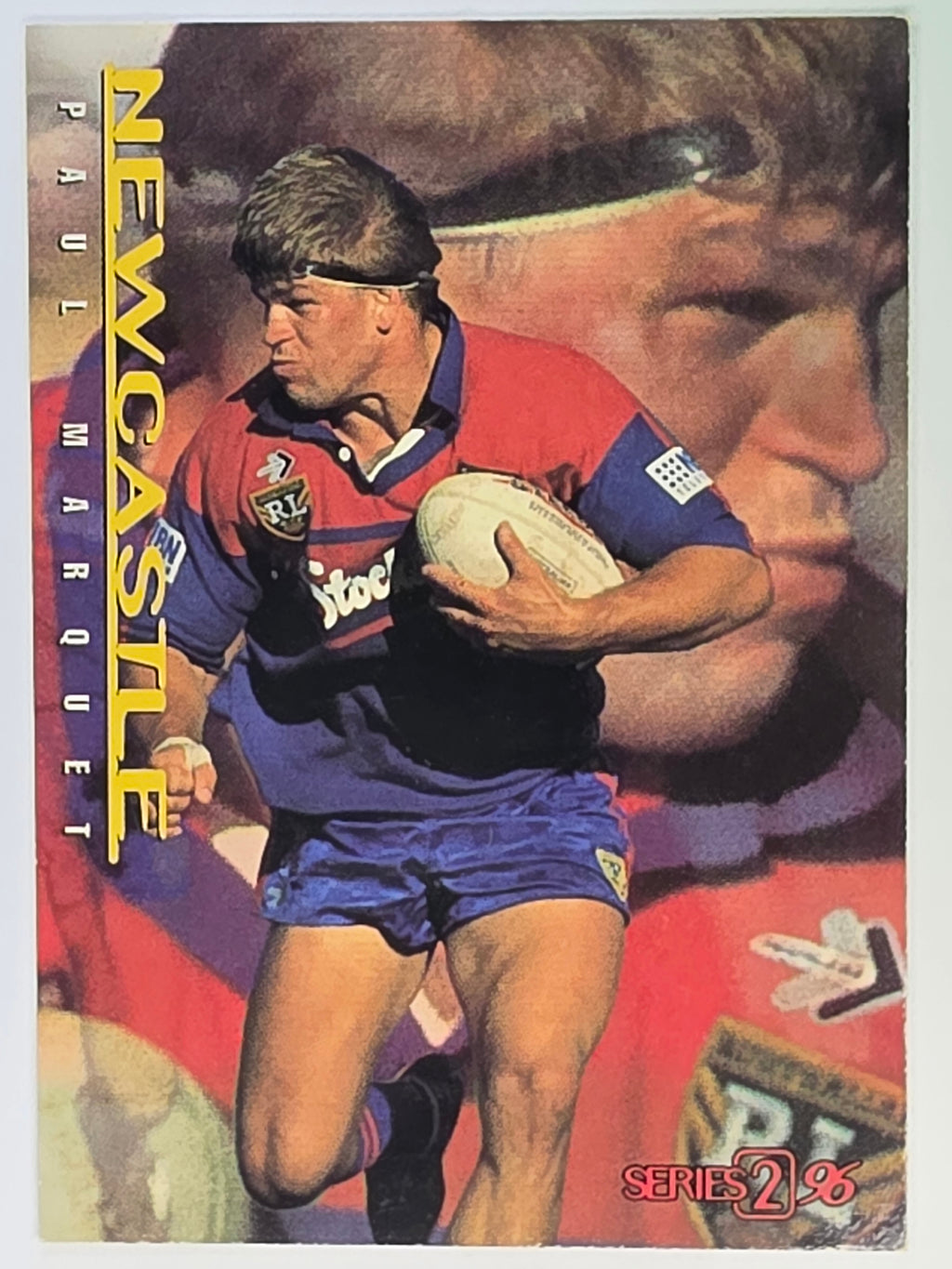 NRL 1996 Dynamic Series 2 Base Card #080 Paul Marquet Newcastle Knights