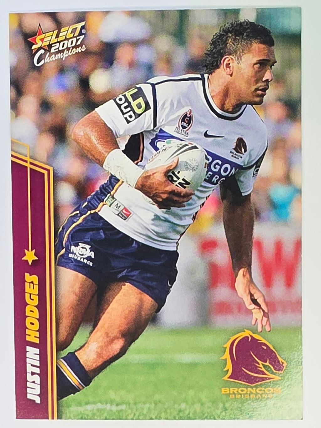 NRL 2007 Champions Base Card #6 Justin Hodges Brisbane Broncos