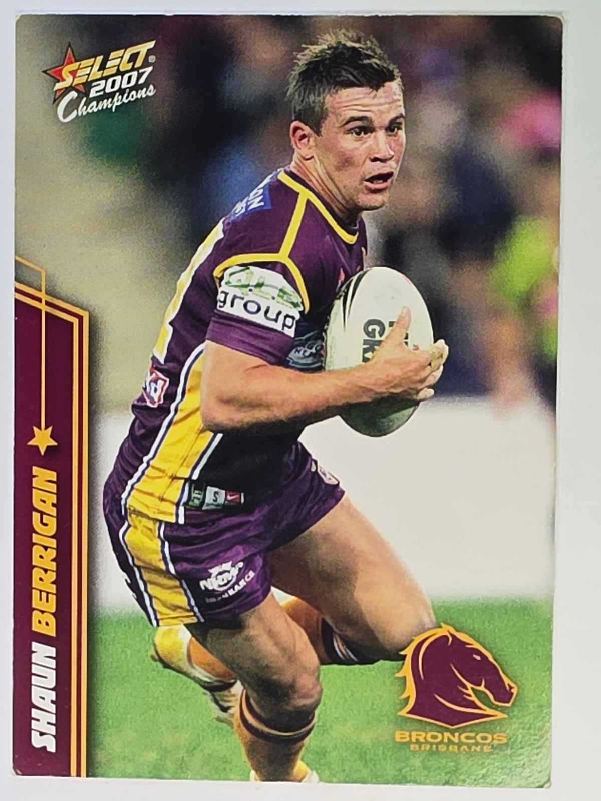 NRL 2007 Champions Base Card #8 Shaun Berrigan Brisbane Broncos