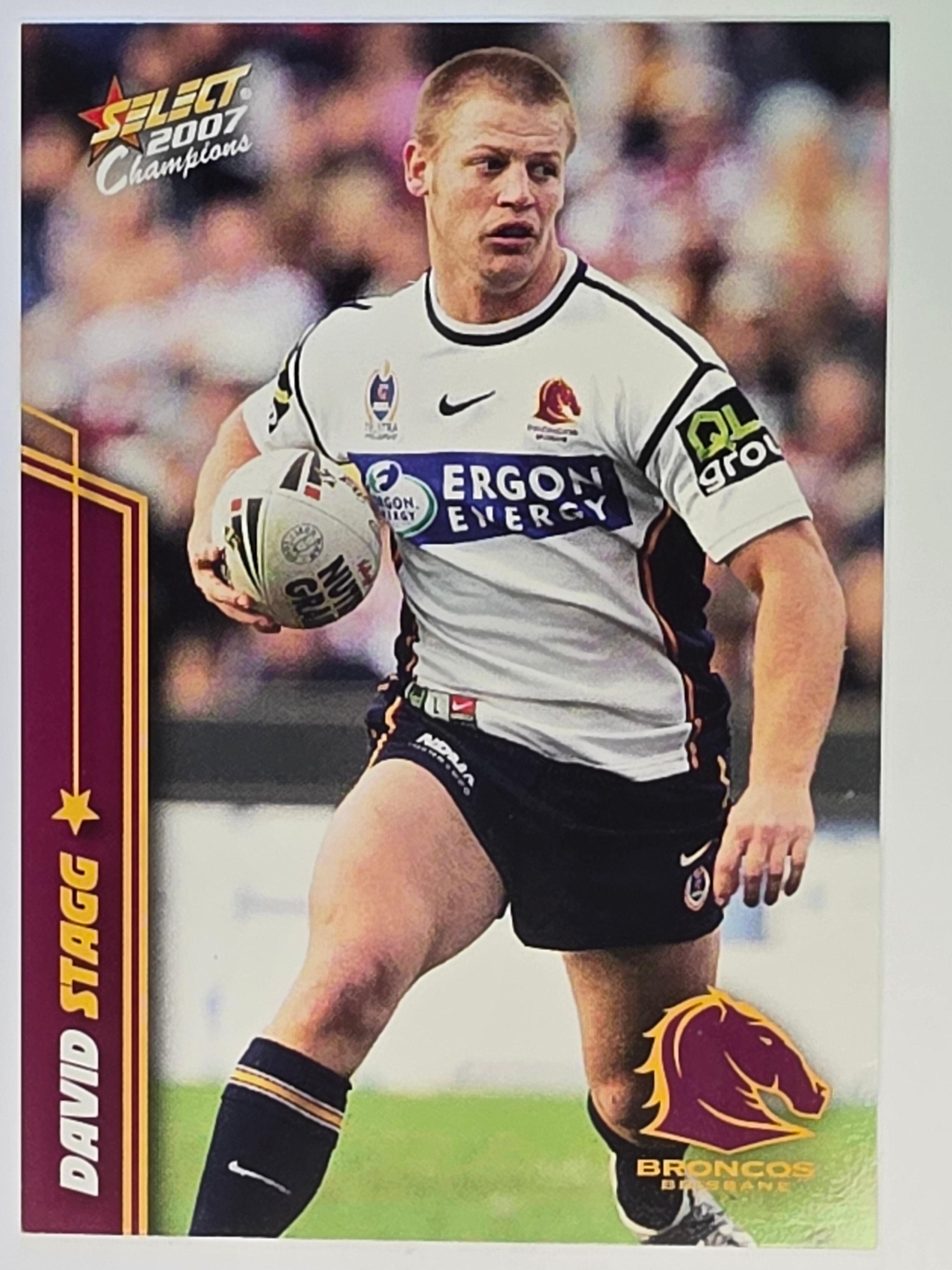 NRL 2007 Champions Base Card #15 David Stagg Brisbane Broncos