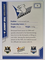 NRL 2007 Champions Base Card #19 Sonny Bill Williams Canterbury Bankstown Bulldogs