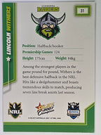 NRL 2007 Champions Base Card #31 Lincoln Withers Canberra Raiders