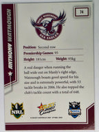 NRL 2007 Champions Base Card #74 Anthony Watmough Manly Warringah Sea Eagles