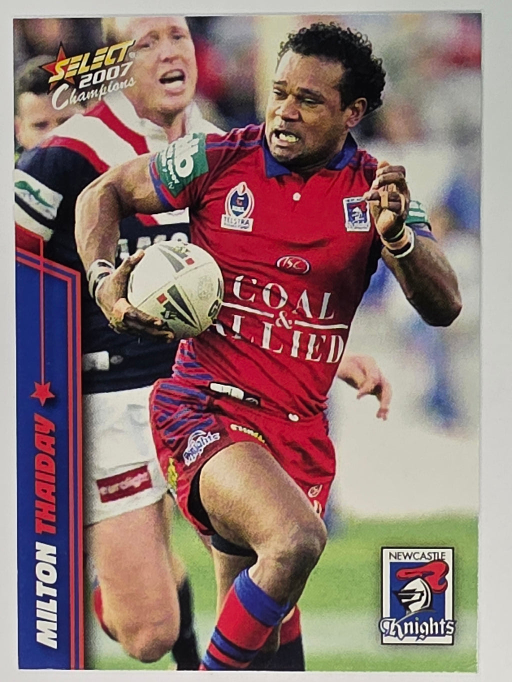 NRL 2007 Champions Base Card #88 Milton Thaiday Newcastle Knights