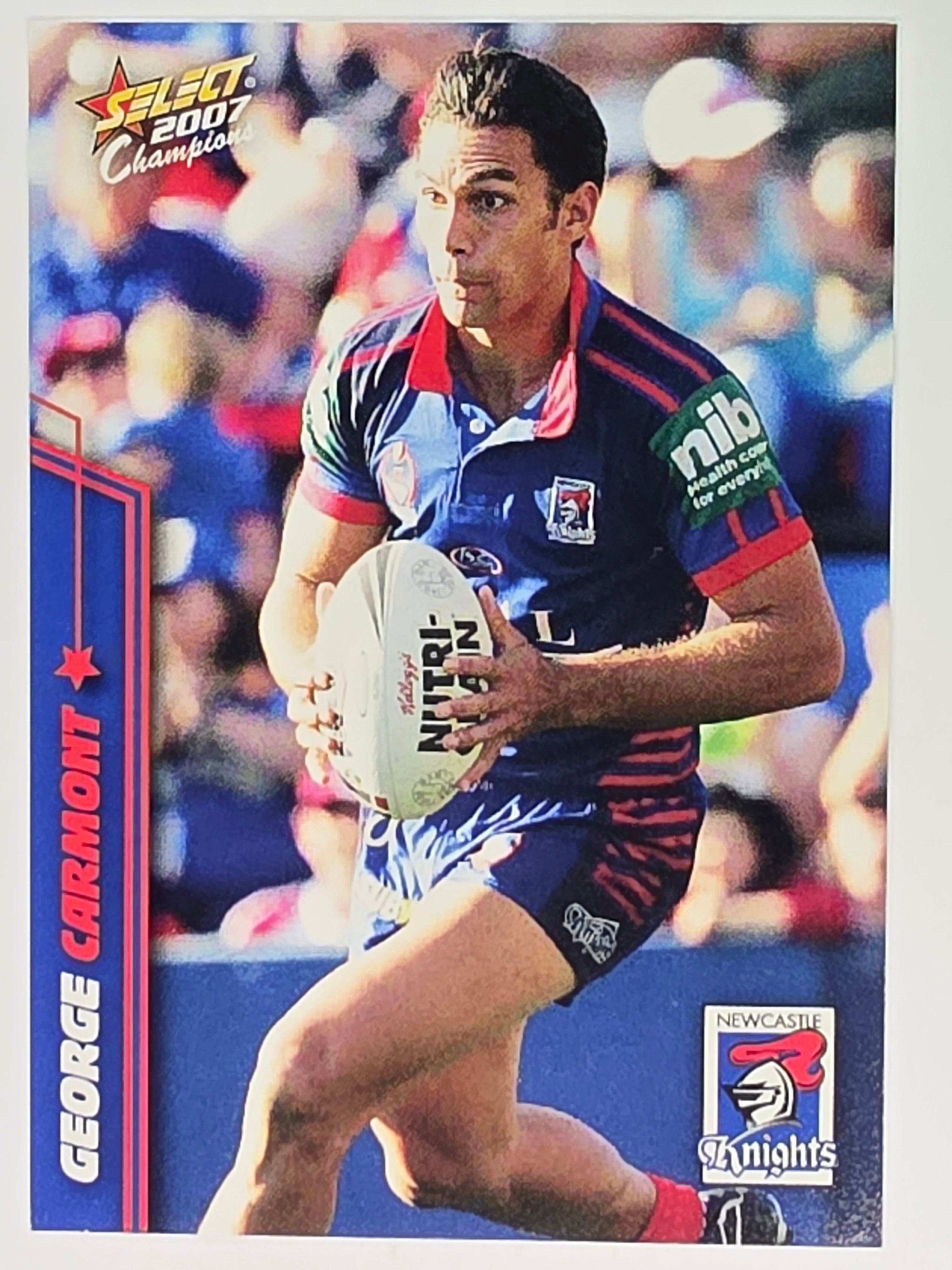 NRL 2007 Champions Base Card #89 George Carmont Newcastle Knights