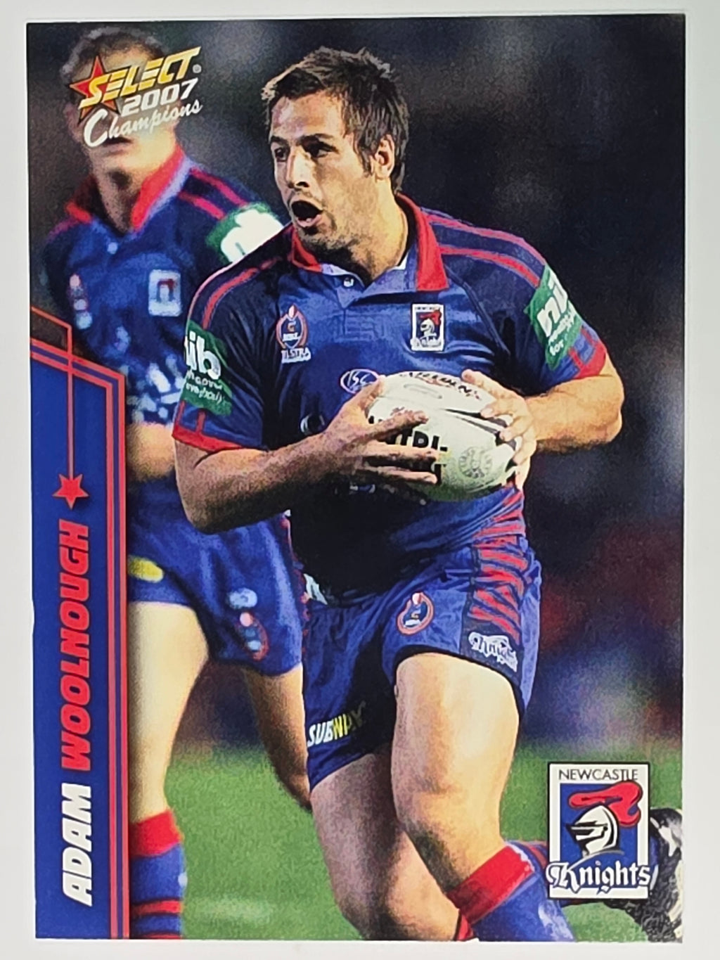 NRL 2007 Champions Base Card #92 Adam Woolnough Newcastle Knights