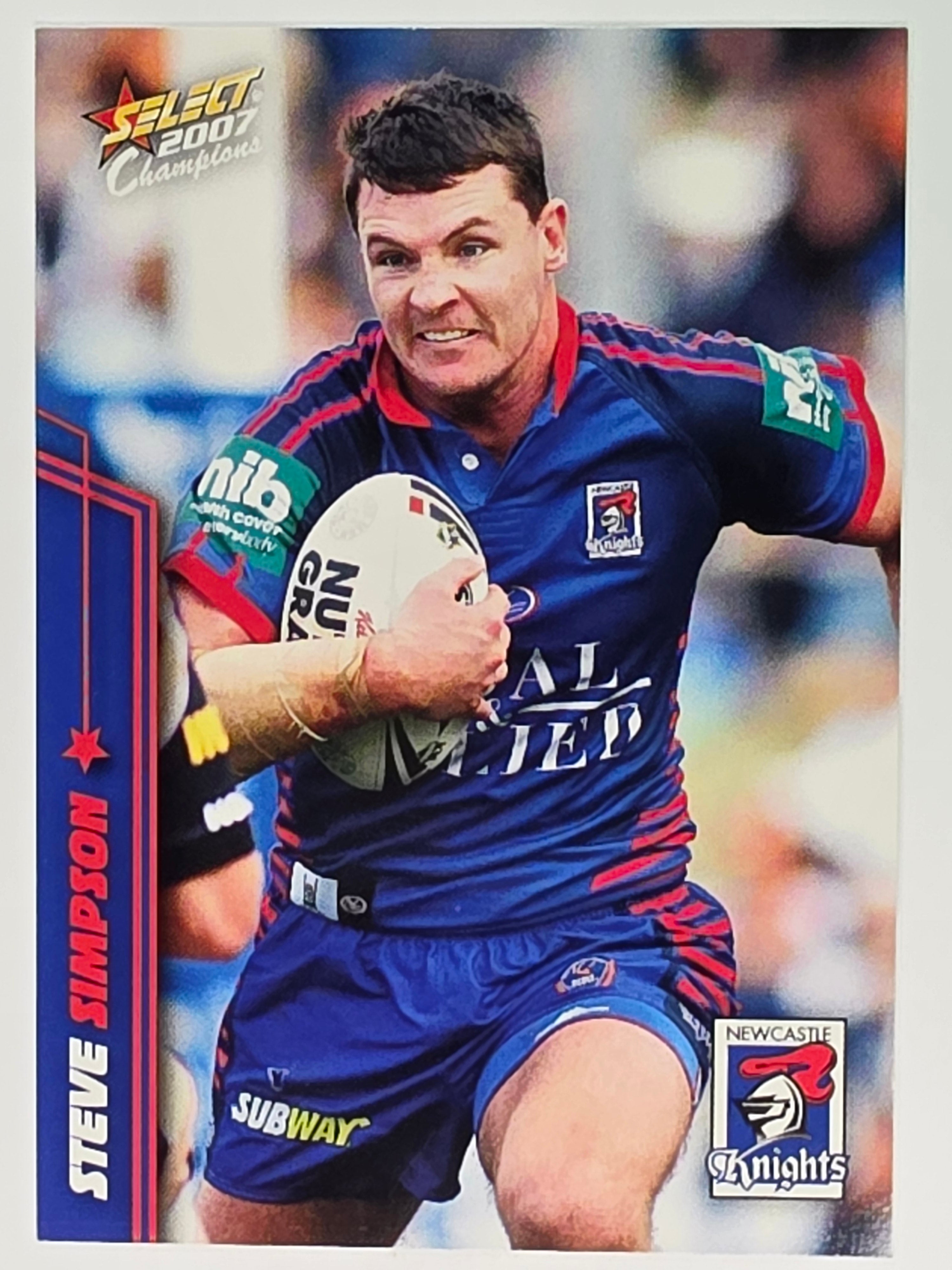 NRL 2007 Champions Base Card #96 Steve Simpson Newcastle Knights