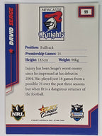 NRL 2007 Champions Base Card #99 David Seage Newcastle Knights