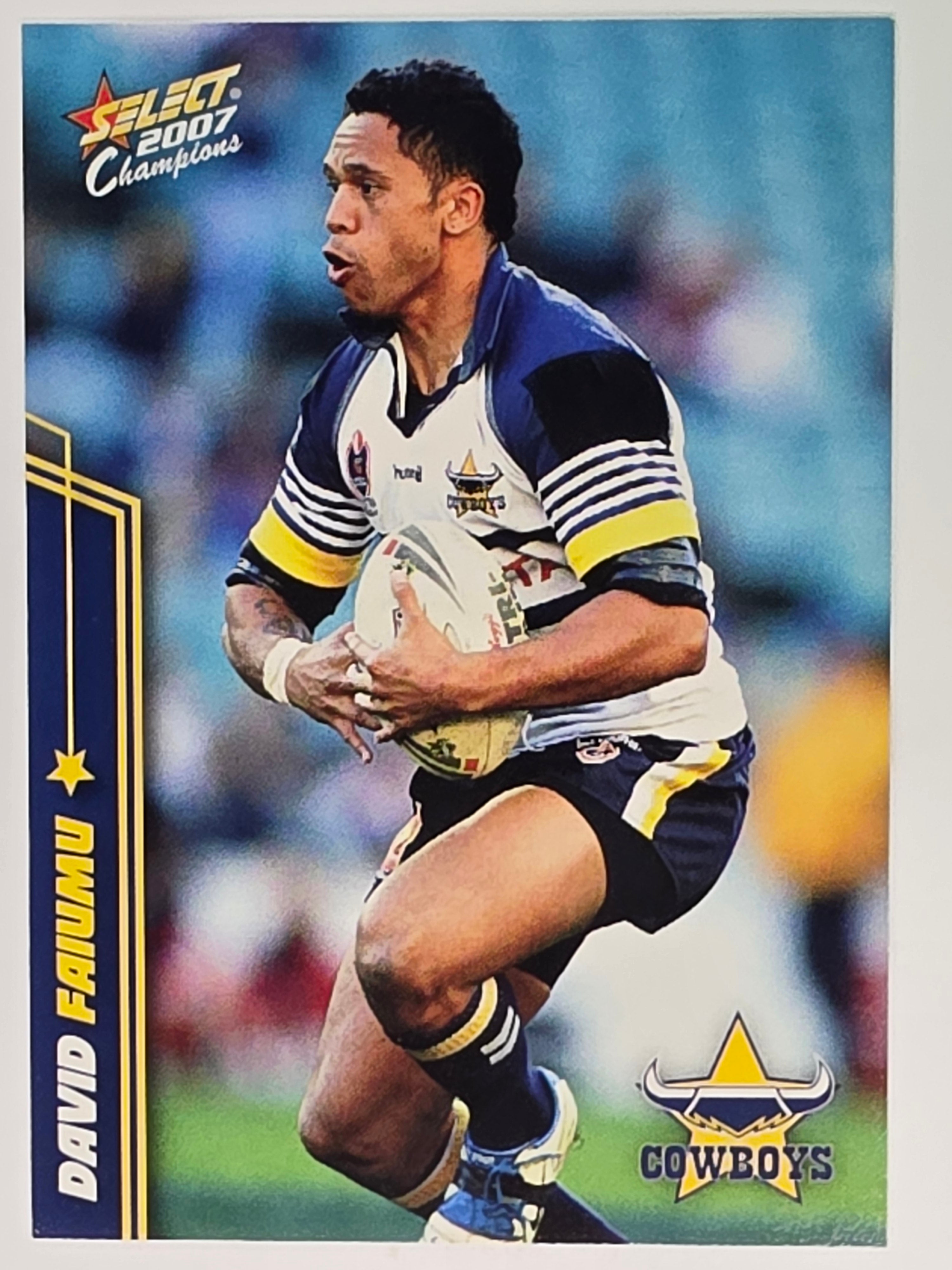 NRL 2007 Champions Base Card #106 David Faiumu North Queensland Cowboys