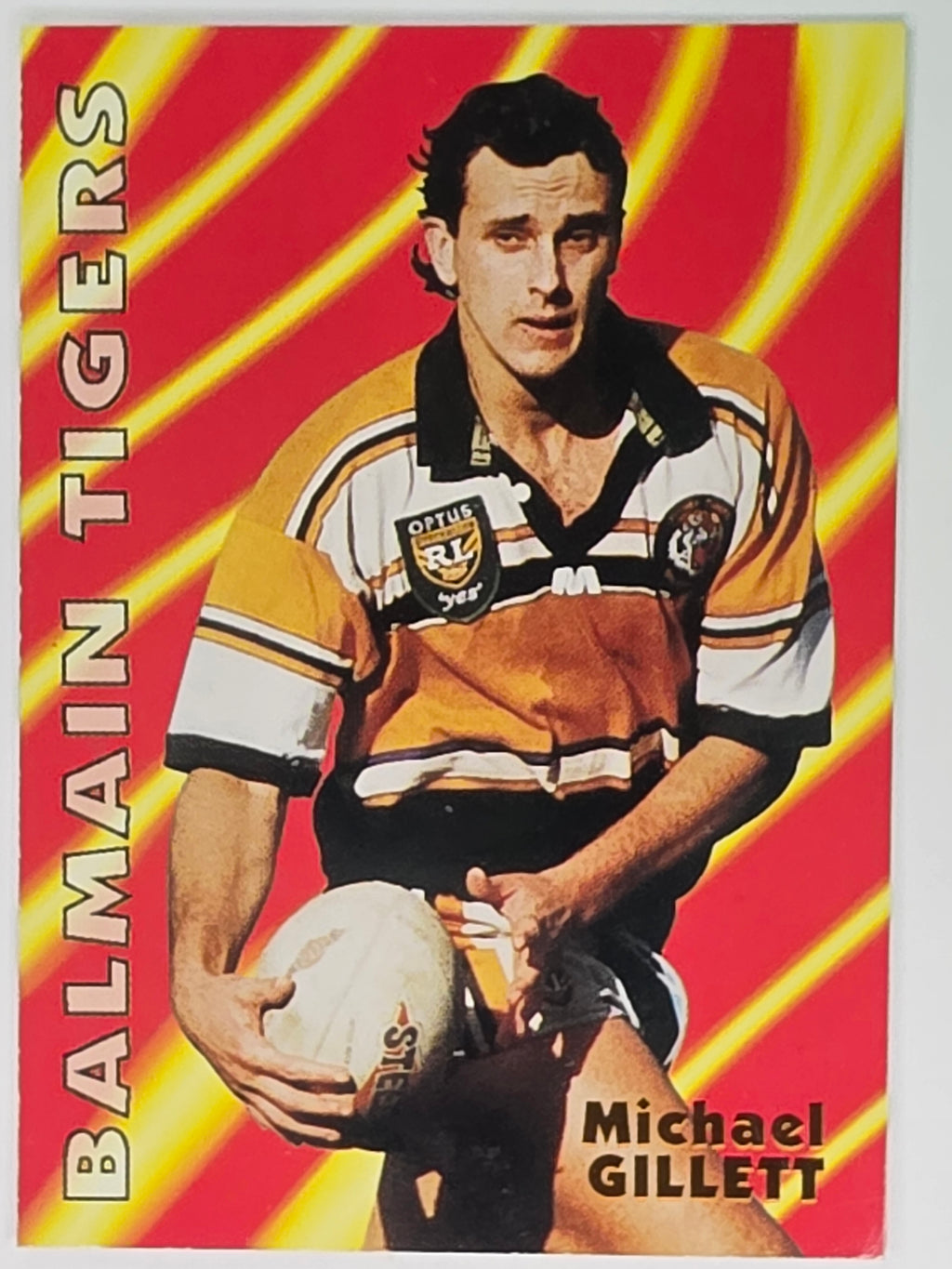 1997 Dynamic Fatty  Fun Pack Base Card #1 Michael Gillett Balmain Tigers