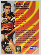 1997 Dynamic Fatty  Fun Pack Base Card #1 Michael Gillett Balmain Tigers