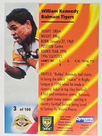 1997 Dynamic Fatty  Fun Pack Base Card #3 William Kennedy Balmain Tigers