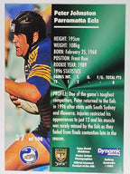 1997 Dynamic Fatty  Fun Pack Base Card #37 Peter Johnston Parramatta Eels