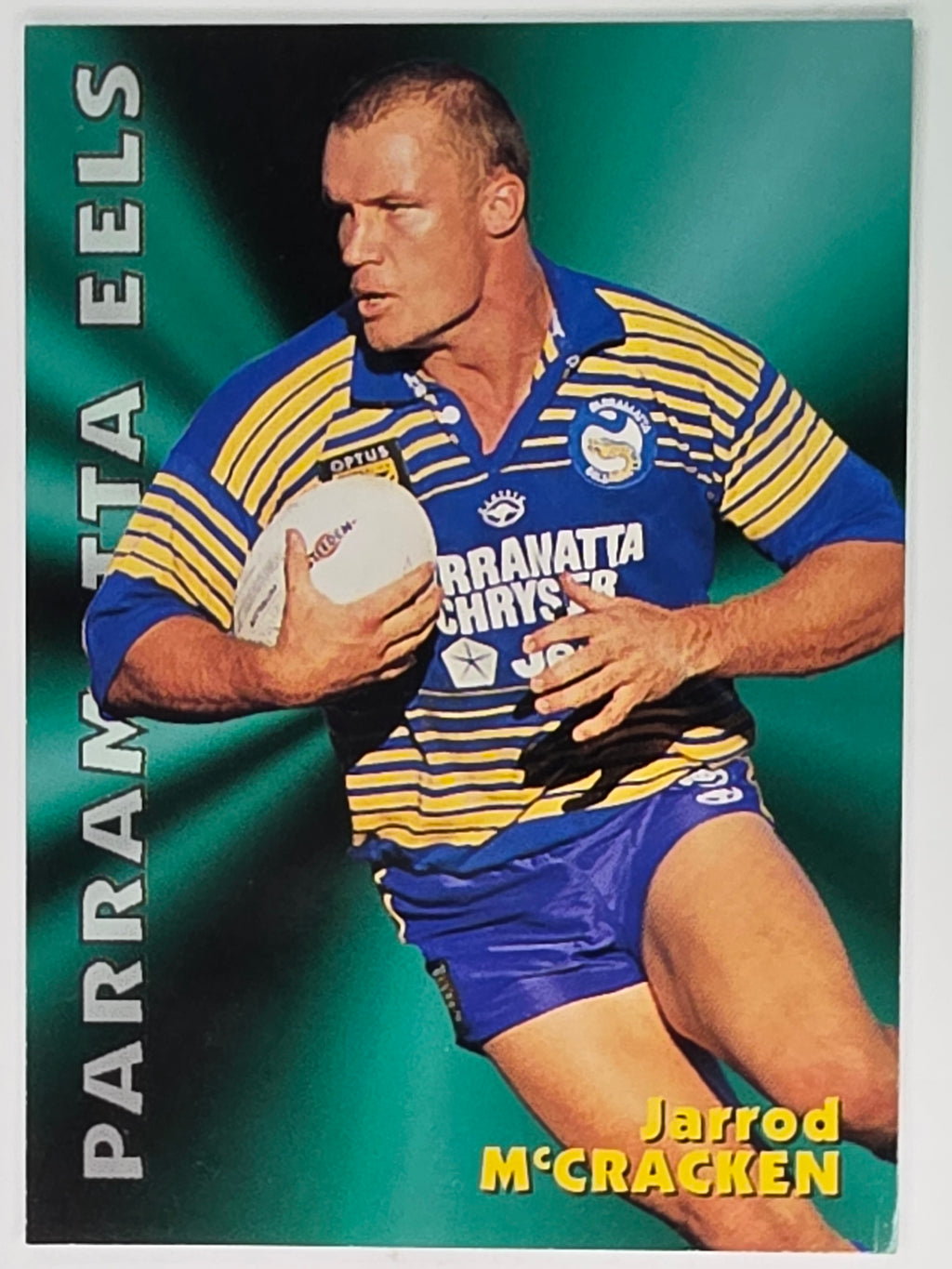 1997 Dynamic Fatty  Fun Pack Base Card #38 Jarrod McCracken Parramatta Eels