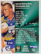 1997 Dynamic Fatty  Fun Pack Base Card #38 Jarrod McCracken Parramatta Eels