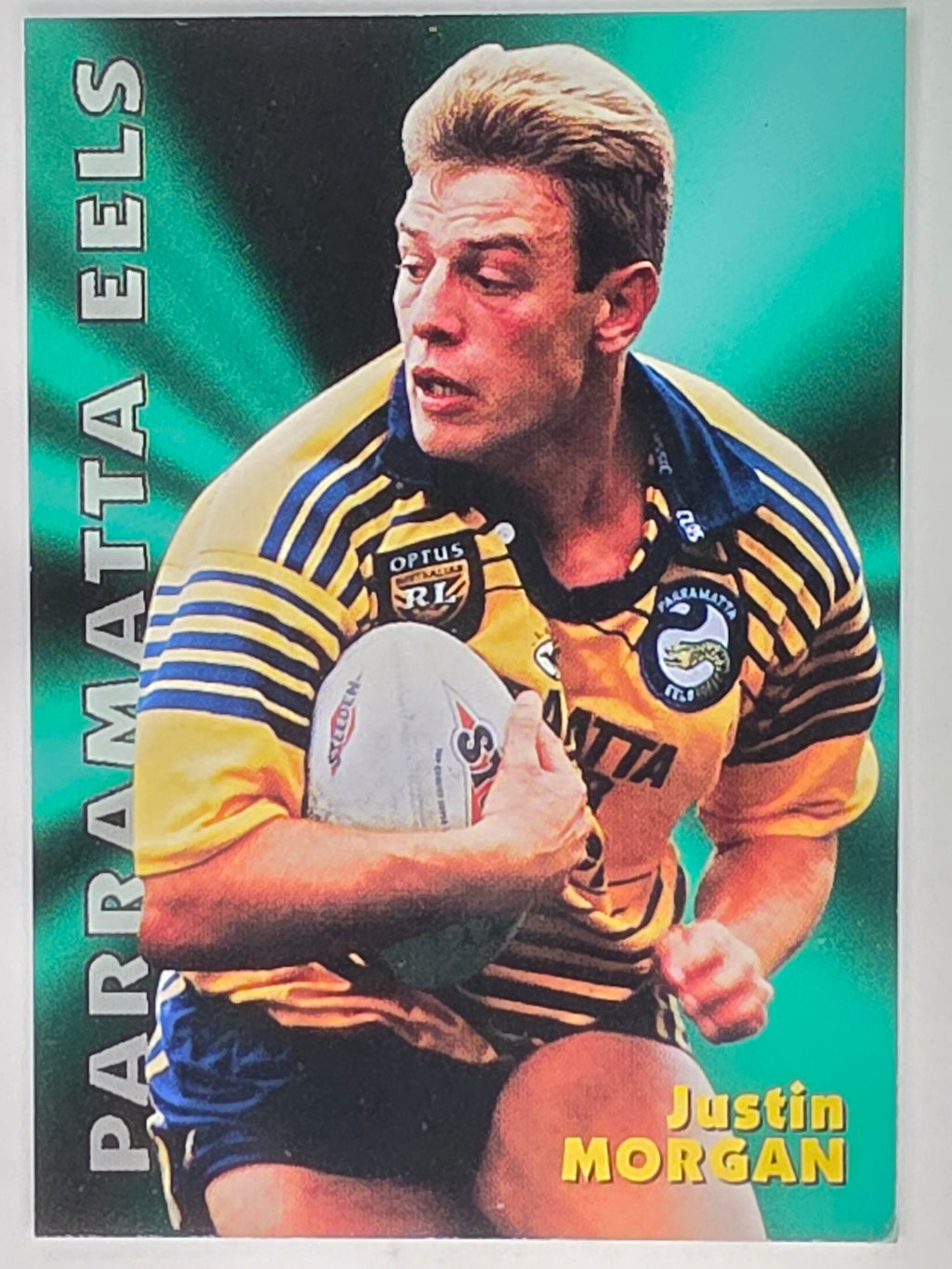 1997 Dynamic Fatty  Fun Pack Base Card #39 Justin Morgan Parramatta Eels