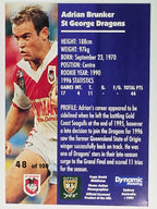 1997 Dynamic Fatty  Fun Pack Base Card #48 Adrian Brunker St George Dragons