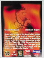 1997 Dynamic Fatty  Fun Pack Base Card #73 Glenn Morrison Balmain Tigers