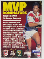 1997 Dynamic Fatty  Fun Pack Base Card #86 Wayne Bartrim St George Dragons