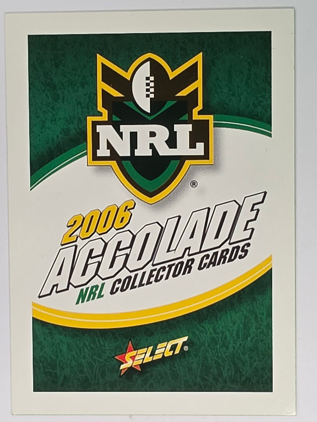 NRL 2006 Accolade Base Card #1 Header Card Checklist
