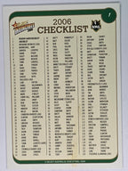 NRL 2006 Invincible Base Card #1 Checklist