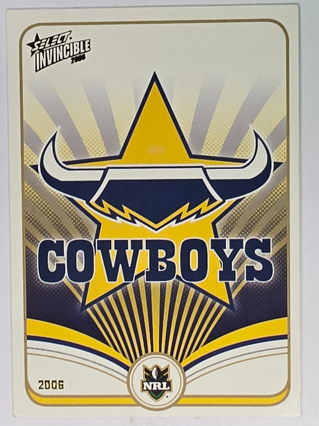 NRL 2006 Invincible Base Card #87 North Queensland Cowboys Logo