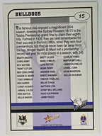 NRL 2005 Power Base Card #15 Canterbury Bankstown Bulldogs Logo