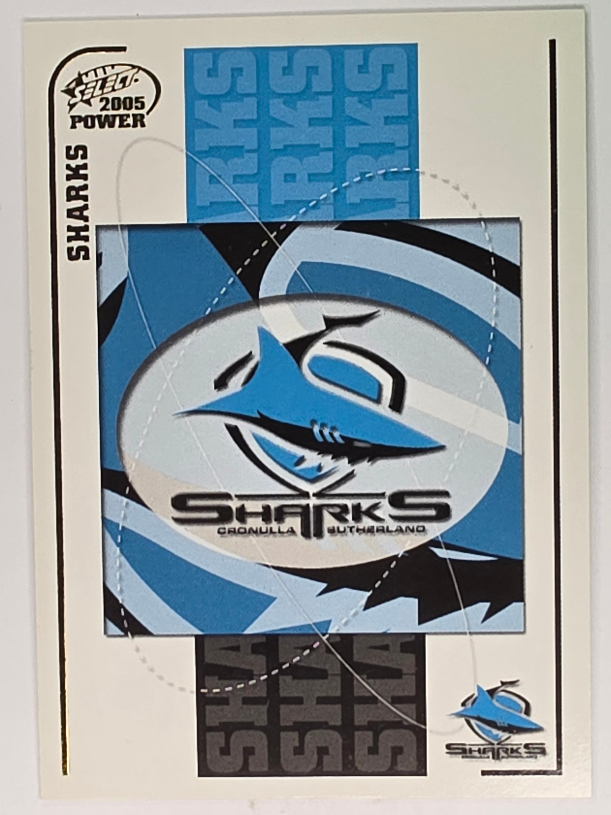 NRL 2005 Power Base Card #39 Cronulla Sutherland Sharks Logo