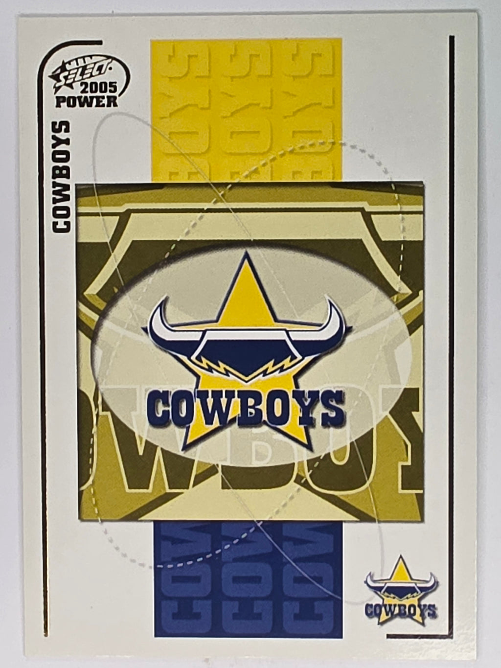 NRL 2005 Power Base Card #87 North Queensland Cowboys Logo