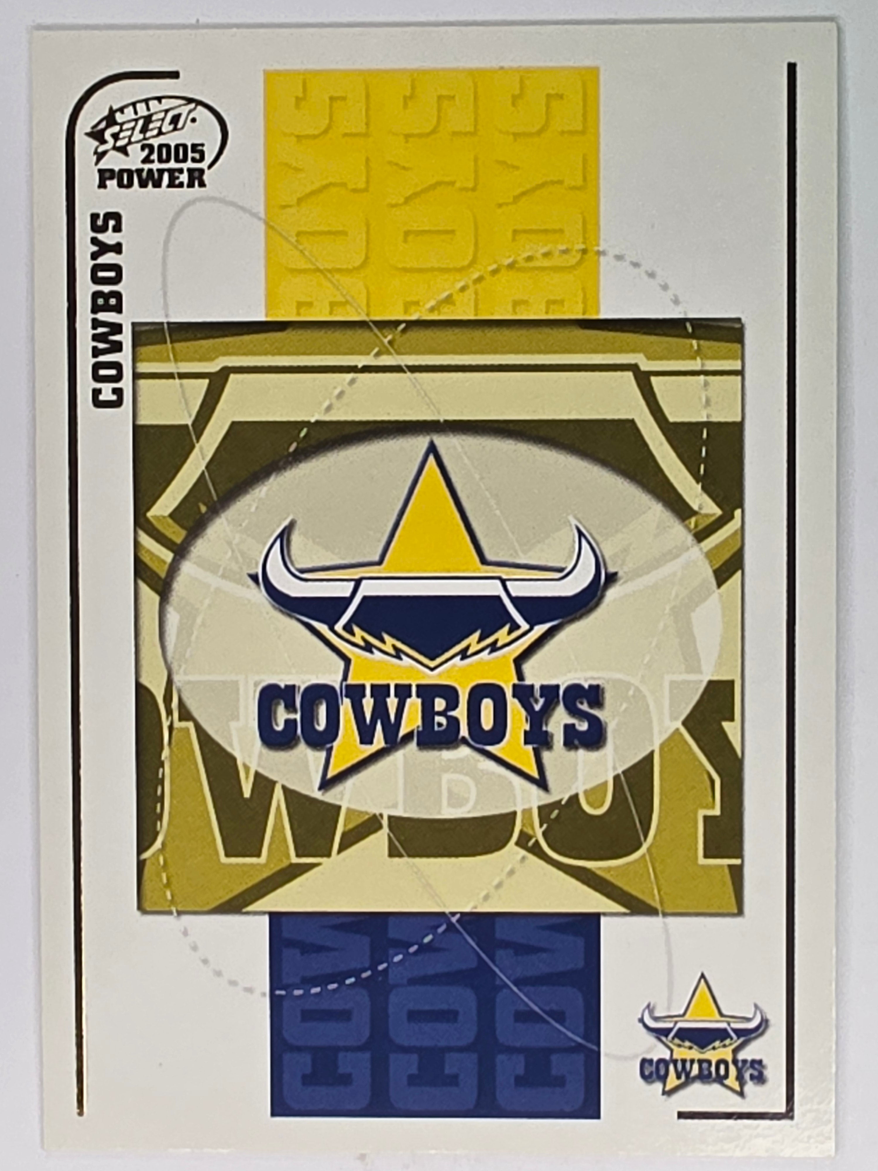 NRL 2005 Power Base Card #87 North Queensland Cowboys Logo