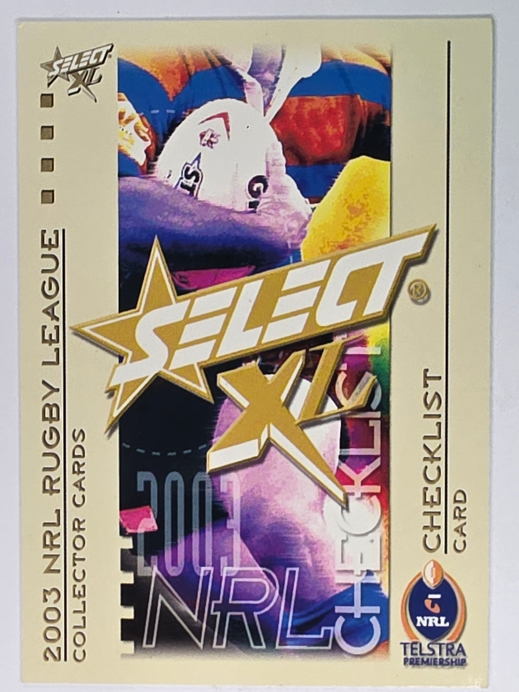NRL 2003 Select XL Base Card #1 Header Card