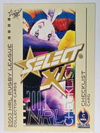 NRL 2003 Select XL Base Card #1 Header Card