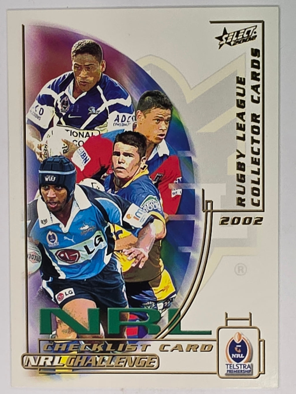 NRL 2002 Challenge Base Card #1 Checklist