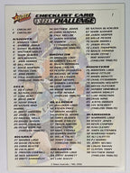 NRL 2002 Challenge Base Card #1 Checklist