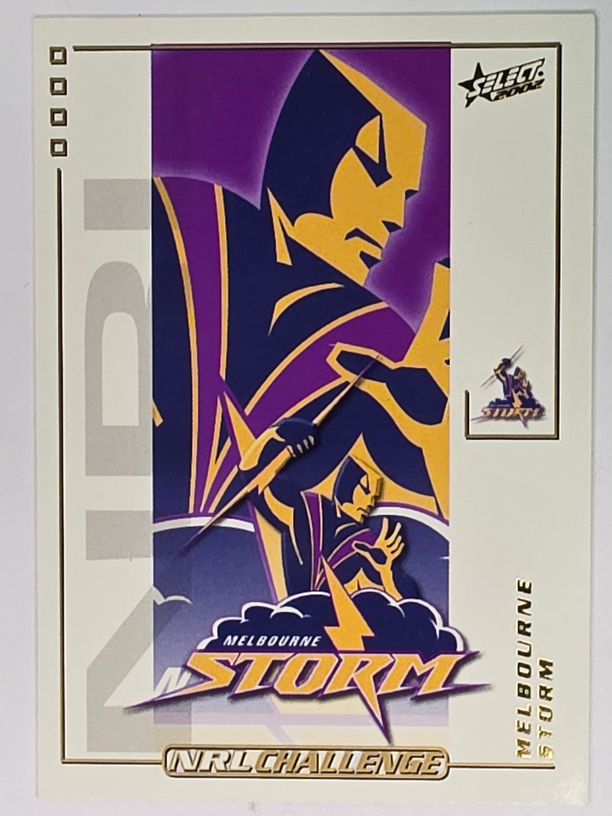 NRL 2002 Challenge Base Card #99 Melbourne Storm Logo