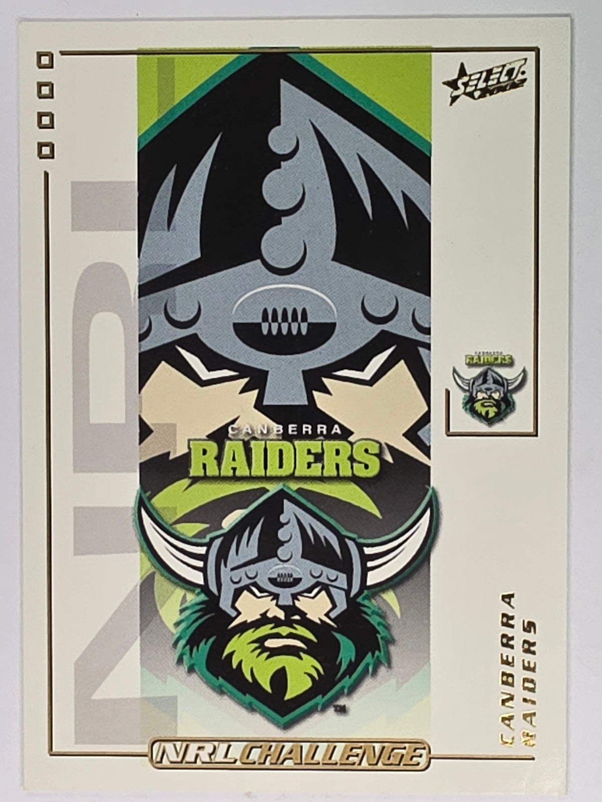 NRL 2002 Challenge Base Card #123 Canberra Raiders Logo