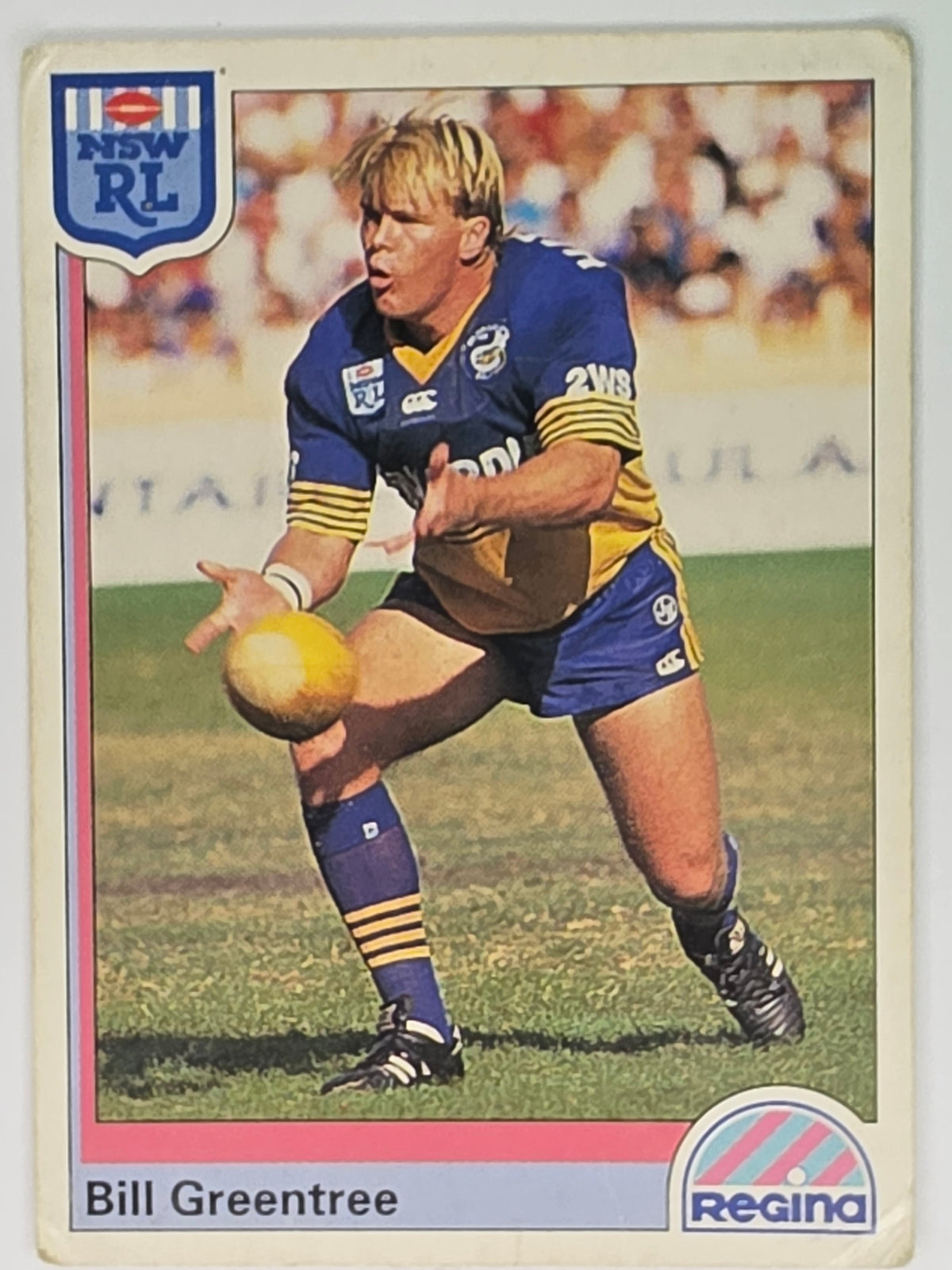 NRL 1992 Regina Base Card #48 Bill Greentree Parramatta Eels