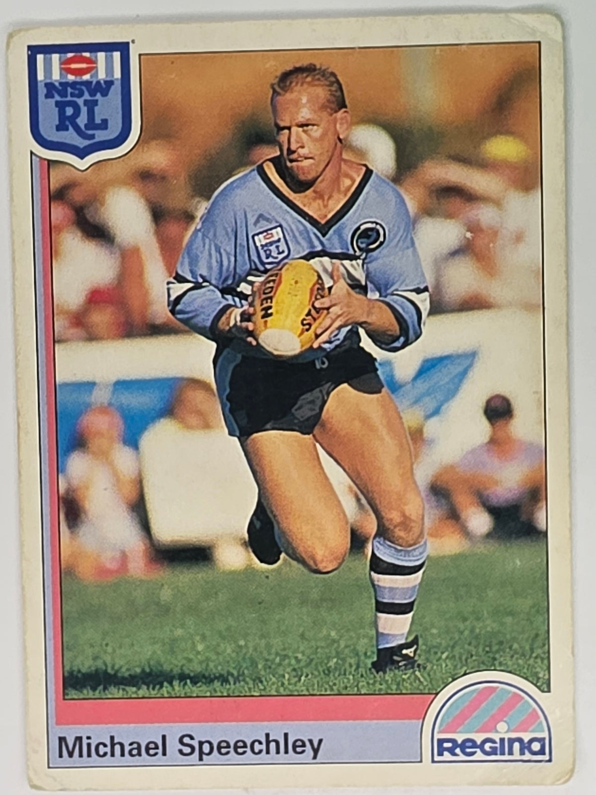 NRL 1992 Regina Base Card #128 Michael Speechley Cronulla Sutherland Sharks