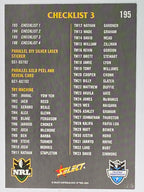 NRL 2012 Champions Base Card #195 Checklist 3