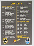 NRL 2012 Champions Base Card #196 Checklist 4