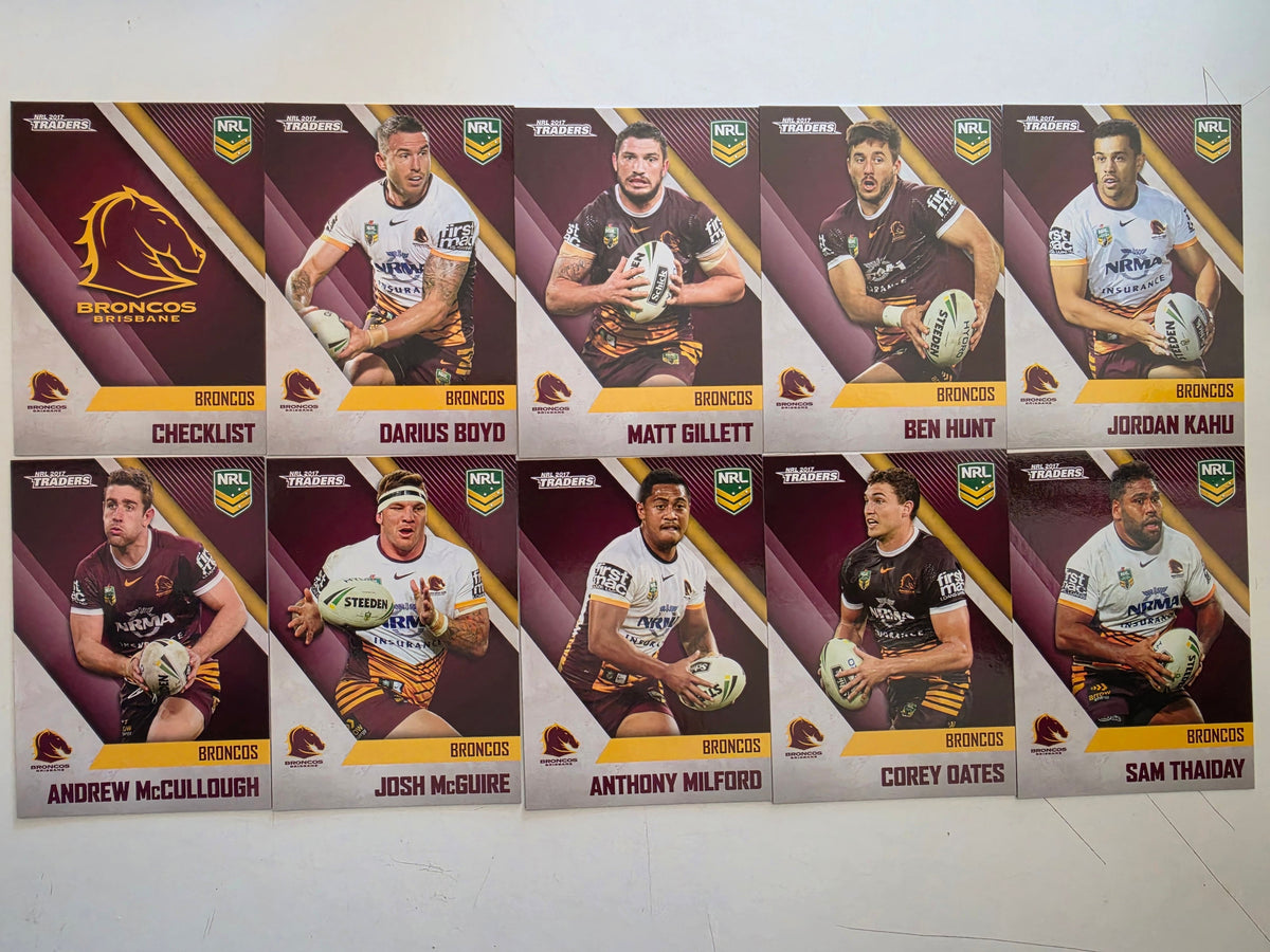 NRL 2017 Traders | Brisbane Broncos Base Team Set